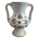Small stoneware vase with handles and floral motifs Enameled In very good condition