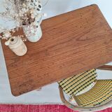 Solid wood desk table with turned legs