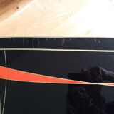 Coffee table formica tapered compass legs