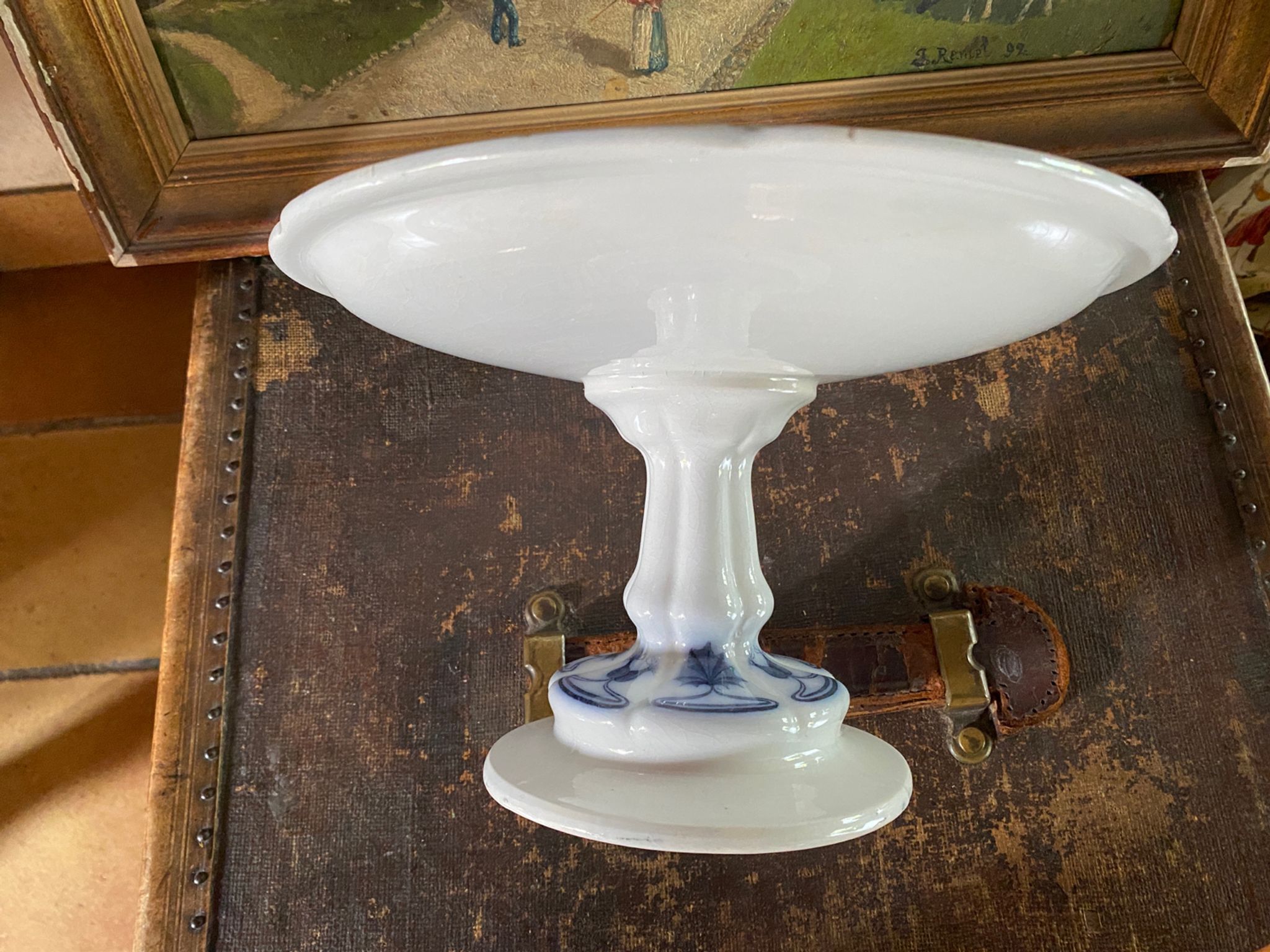 Grande coupe sur pied « Art Nouveau » Villeroy et Boch