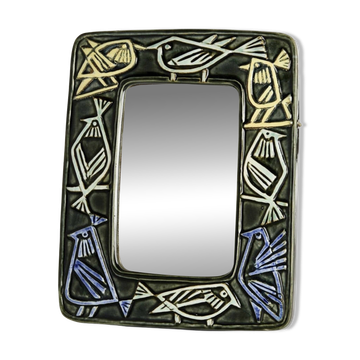 Mirror Birds in Ceramic Lisa Larson Harlequin Series / Gustavsberg