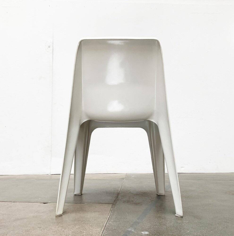 Stackable German chair in mid-century space age style by Helmut Bätzner for Bofinger, 1960s.