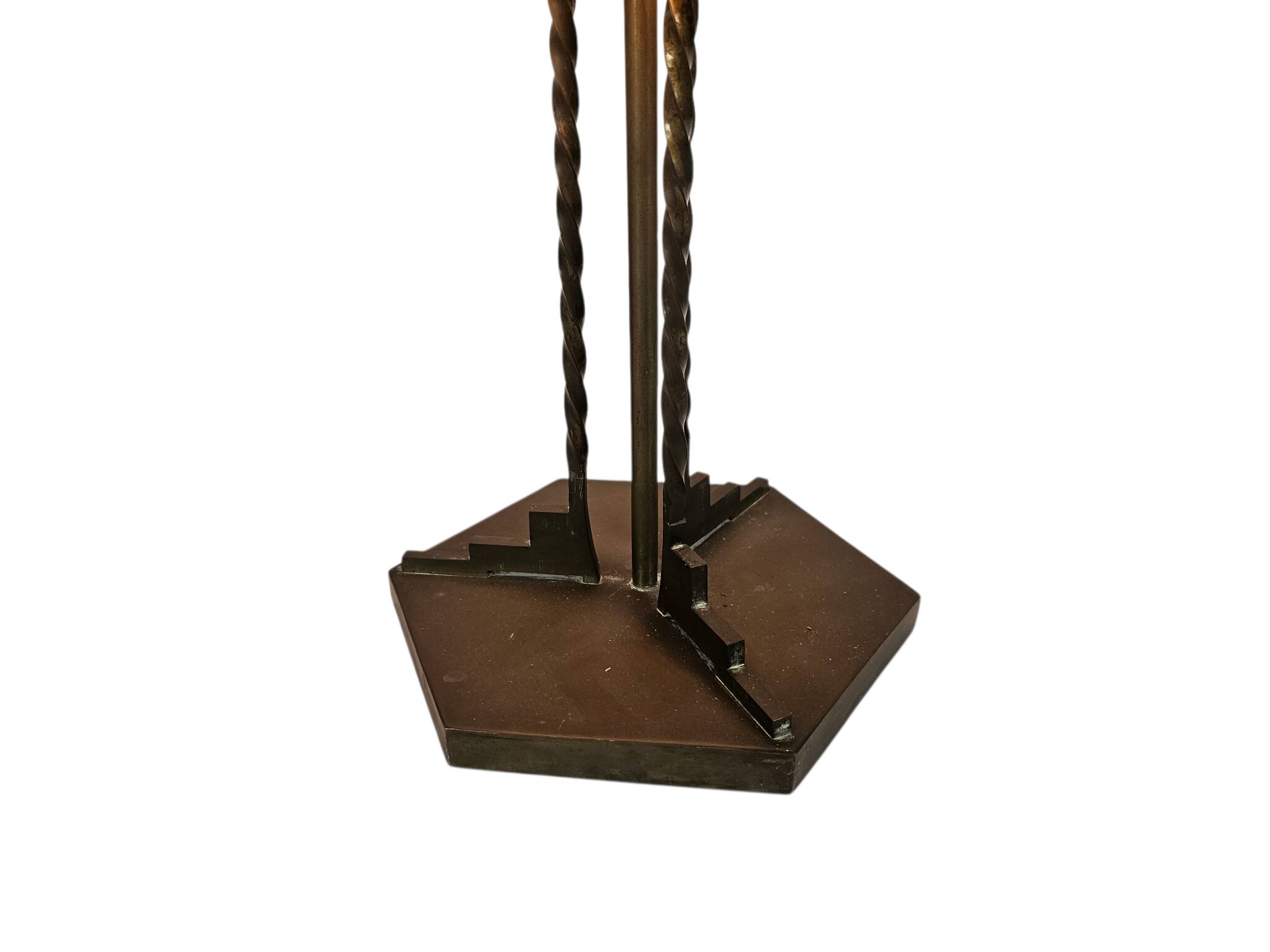Art Deco - Bahaus style - copper - bronze - 'twisted legs' - 1930s