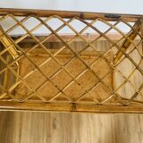 Pair of rattan bedside tables