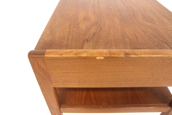 Travailleuse scandinave en teck et en rotin, Suède, 1960