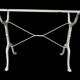 Parisian bistro table in cast iron and gray marble 1900