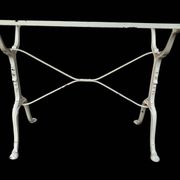 Table bistro Parisenne en fonte et marbre gris 1900