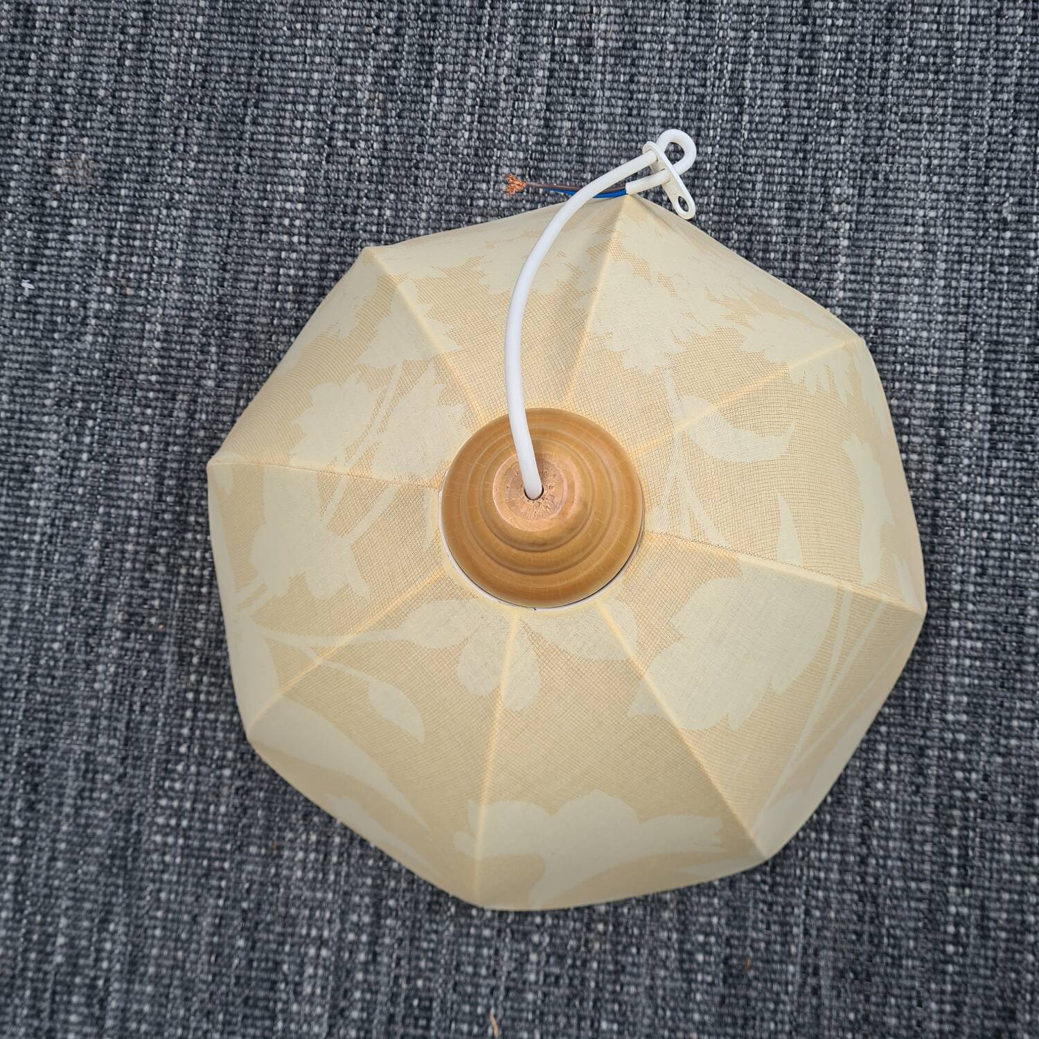 Vintage fabric flower pendant