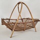 Basket newspaper holder rattan magazines