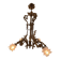 Lustre Bronze Ceiling Light Empire Return Egypt Ram 6 Lights Frosted Glass