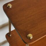 Shelf in brass and teak