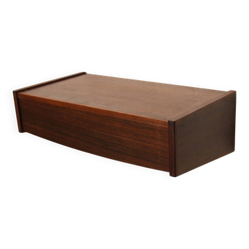 Floating nightstand  in rosewood with  drawer   * Denmark 70 * good co