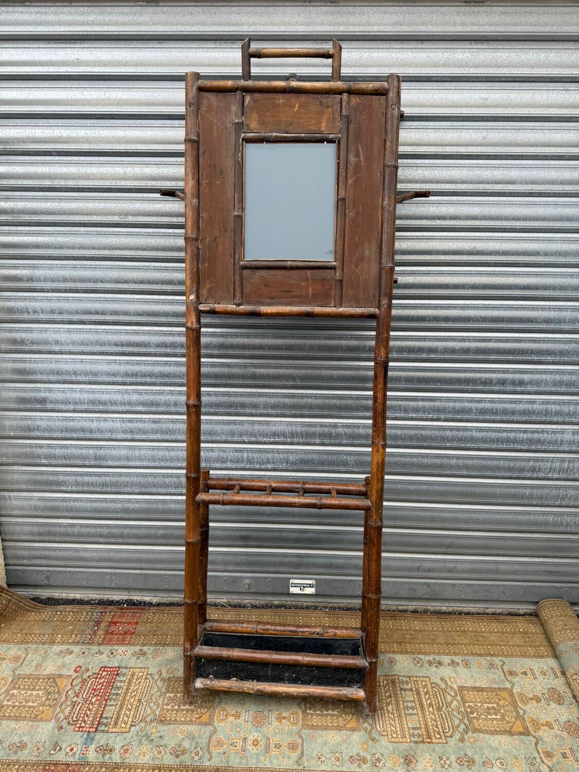 Porte-manteau / vestiaire ancien en bambou (époque 1920)
