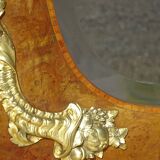 Louis XVI style walnut burl buffet with gilt bronze mounts