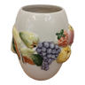 Vase fruits barbotine