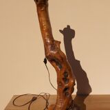 Vintage olive wood lamppost