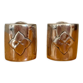 Vintage silver metal salt and pepper shaker