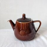 4 pieces mismatched set in brown earthenware 40s 50s vintage