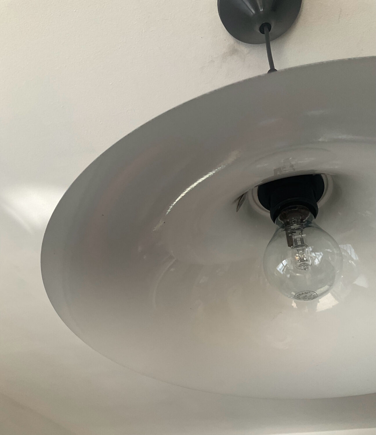 Vintage black metal pendant lamp