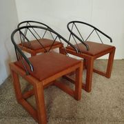 3 Post-Modern armchairs