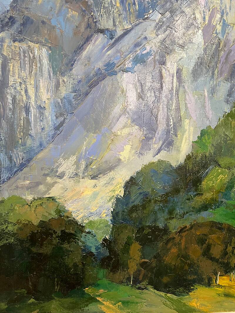 Tableau « Massif Alpin », Robert Barré, 1966, Huile sur toile