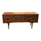 Curved teak enfilade from the 1960s in London.