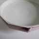 Compotier–Vintage serving plate-Cake dish–Dark pink red art deco patterns - octagonal shape
