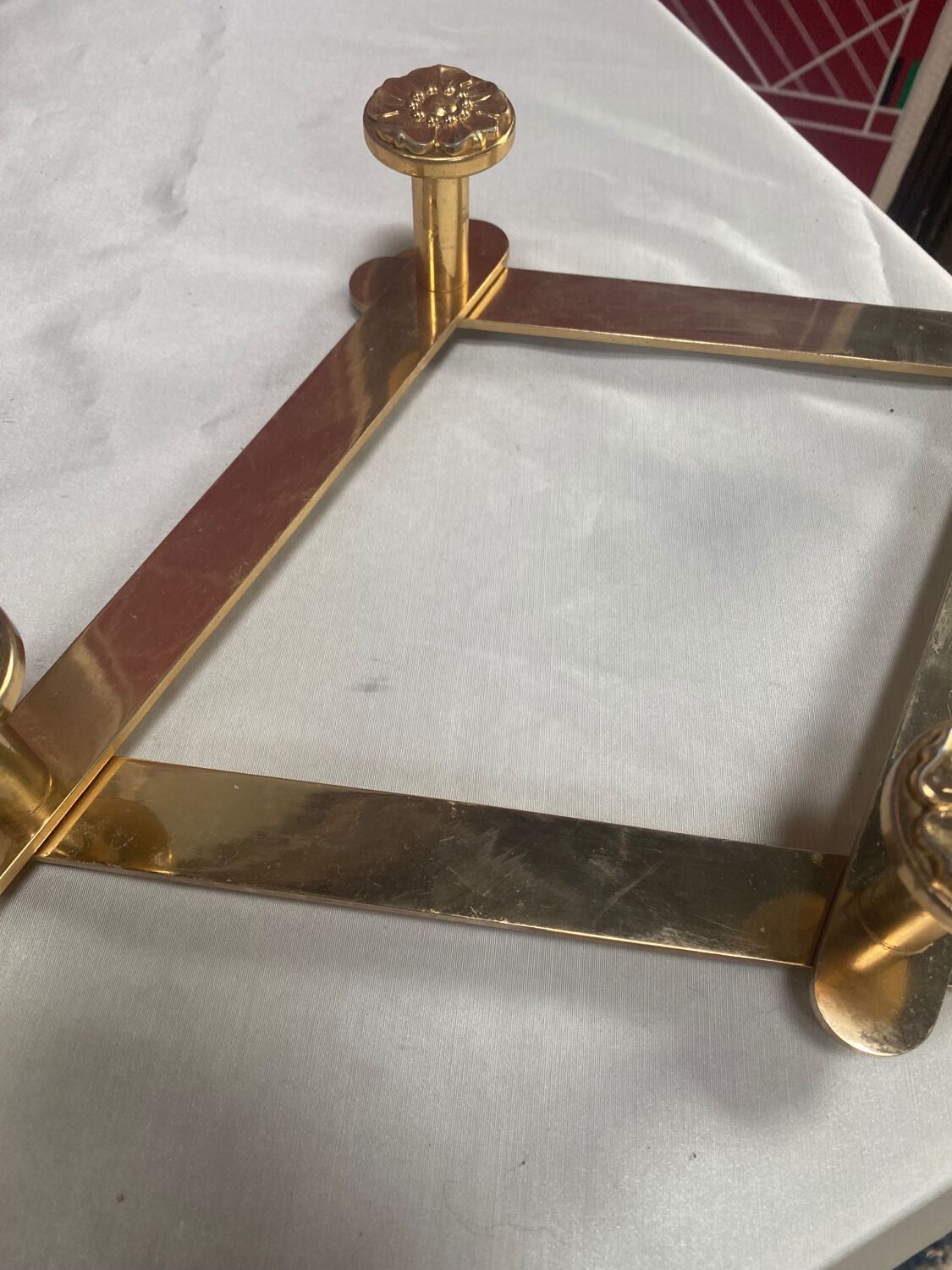 Brass extendable wall coat rack