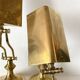 Pair of notary-style lamps in gilded metal