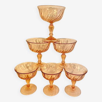 Roseline champagne glasses set of 6 glasses