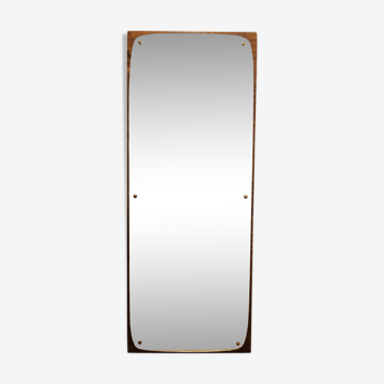 Scandinavian teak mirror 134 cm x 53 cm