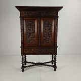 19th Century Carved Colonial Cabinet – Dutch East Indies