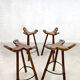 Tripod vintage brutalist spanish barstools