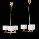 Three-armed chandelier by hans agne jakobsson ab markaryd sweden marked 1960.