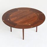 Dyrlund Lotus Flip Flap dining table in rosewood Denmark 1960