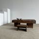 Asian solid wood quadripod brutalist coffee table H30 L81 l42