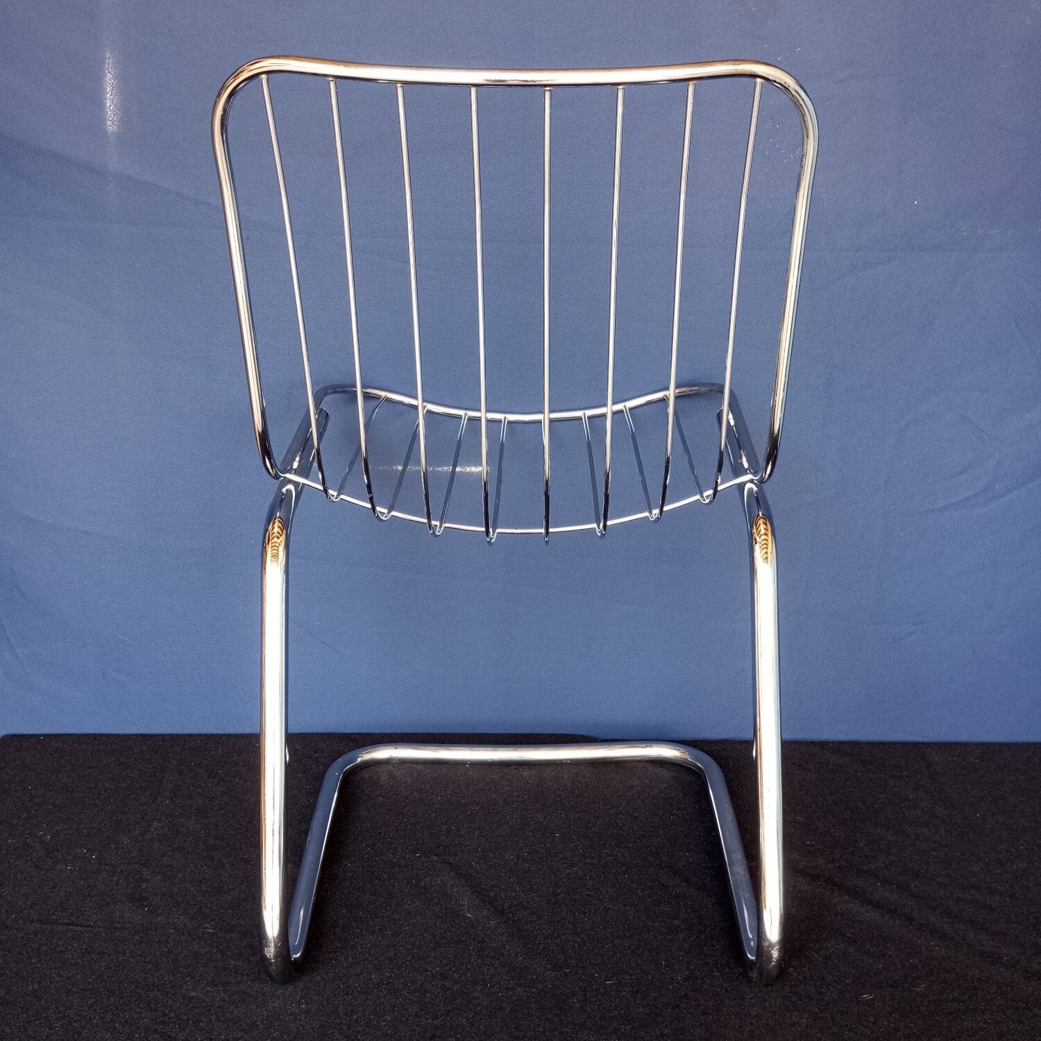 70s chrome metal chairs