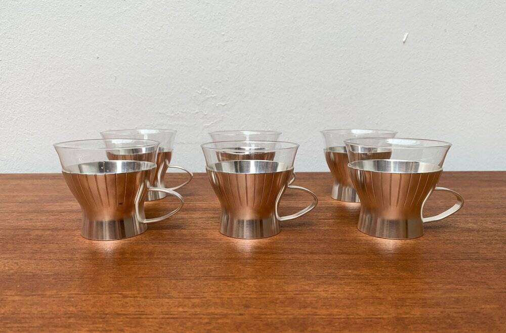 Mid-century German tea glasses by WMF, 1960s, set of 6.