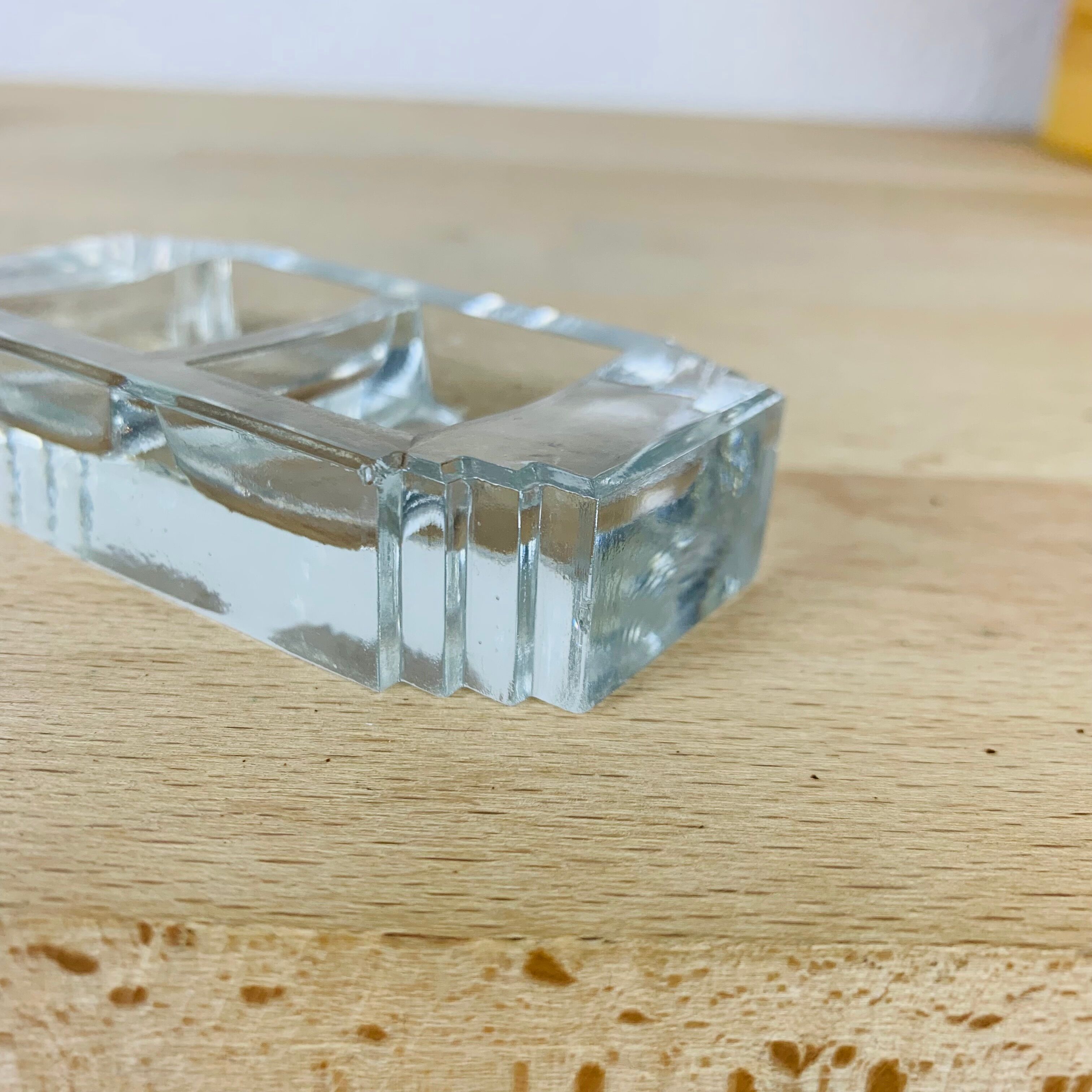 11 art deco glass knife holders and salt shaker