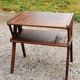 Vintage side table from the 50s in beech oak and poplar compass feet