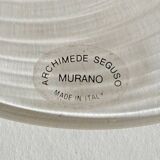 Glass candlestick by Archimede Seguso with dolphin, circa 1960s.