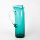 1960s Portuguese Turquoise Glass Jug