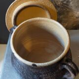 Ceramic covered pot by Jean Marais signed, Vallauris 80s