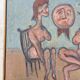 Figures nues de peinture à l'huile surréaliste