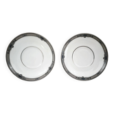 Set of 2 saucers in English porcelain Wedgwood model Amherst.