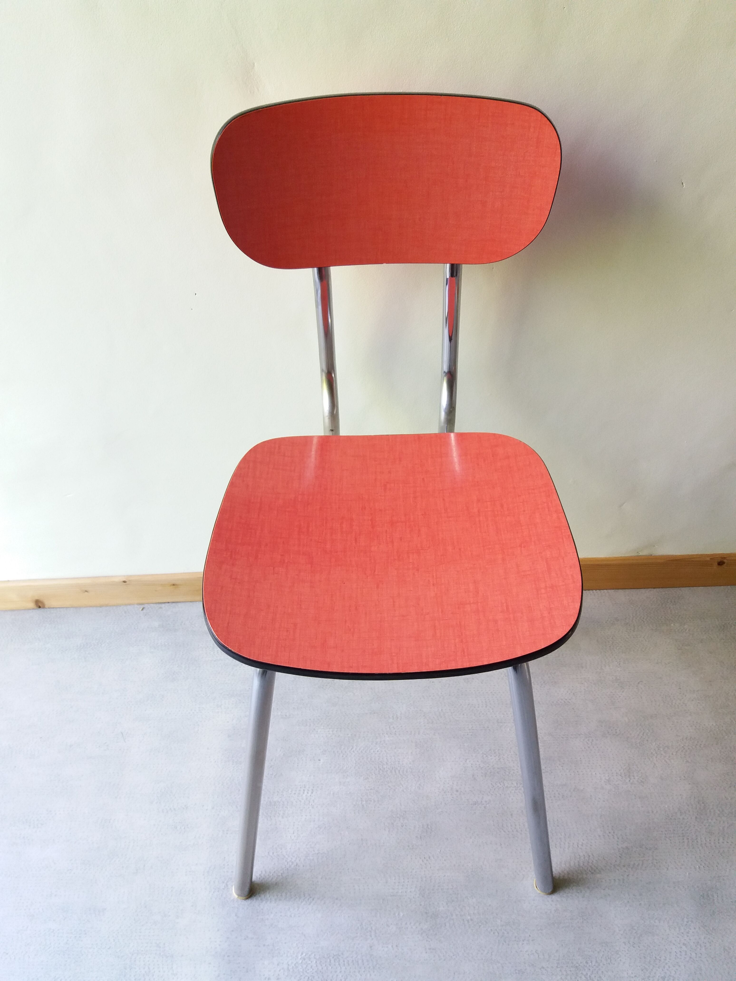 Red formica chair