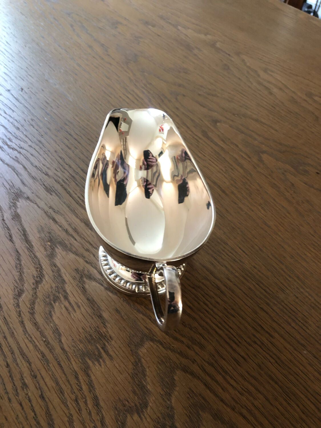 Silver metal saucepan