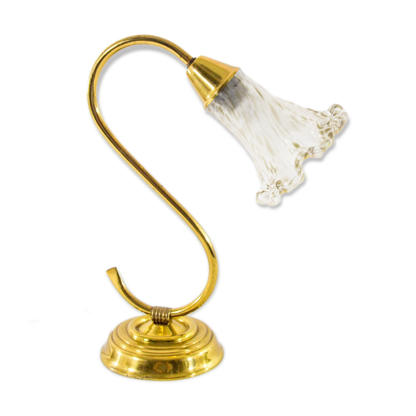 Murano glass lampshade table lampshade and brass base