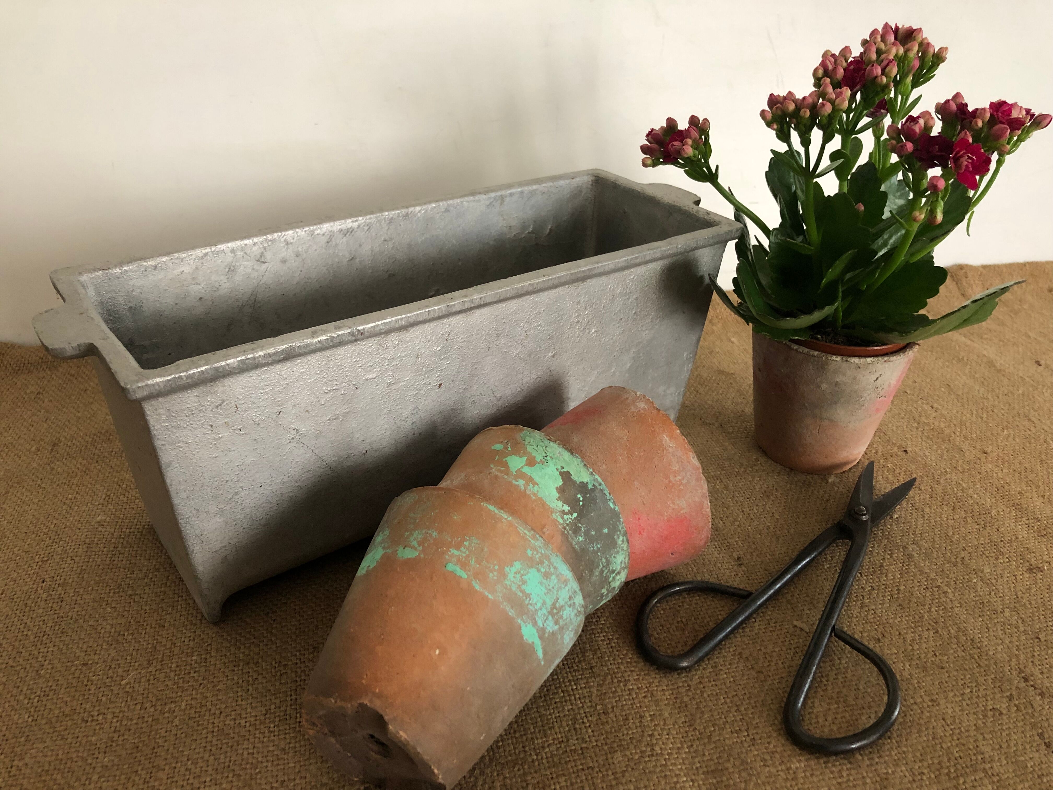 Planter, old cast aluminum mold