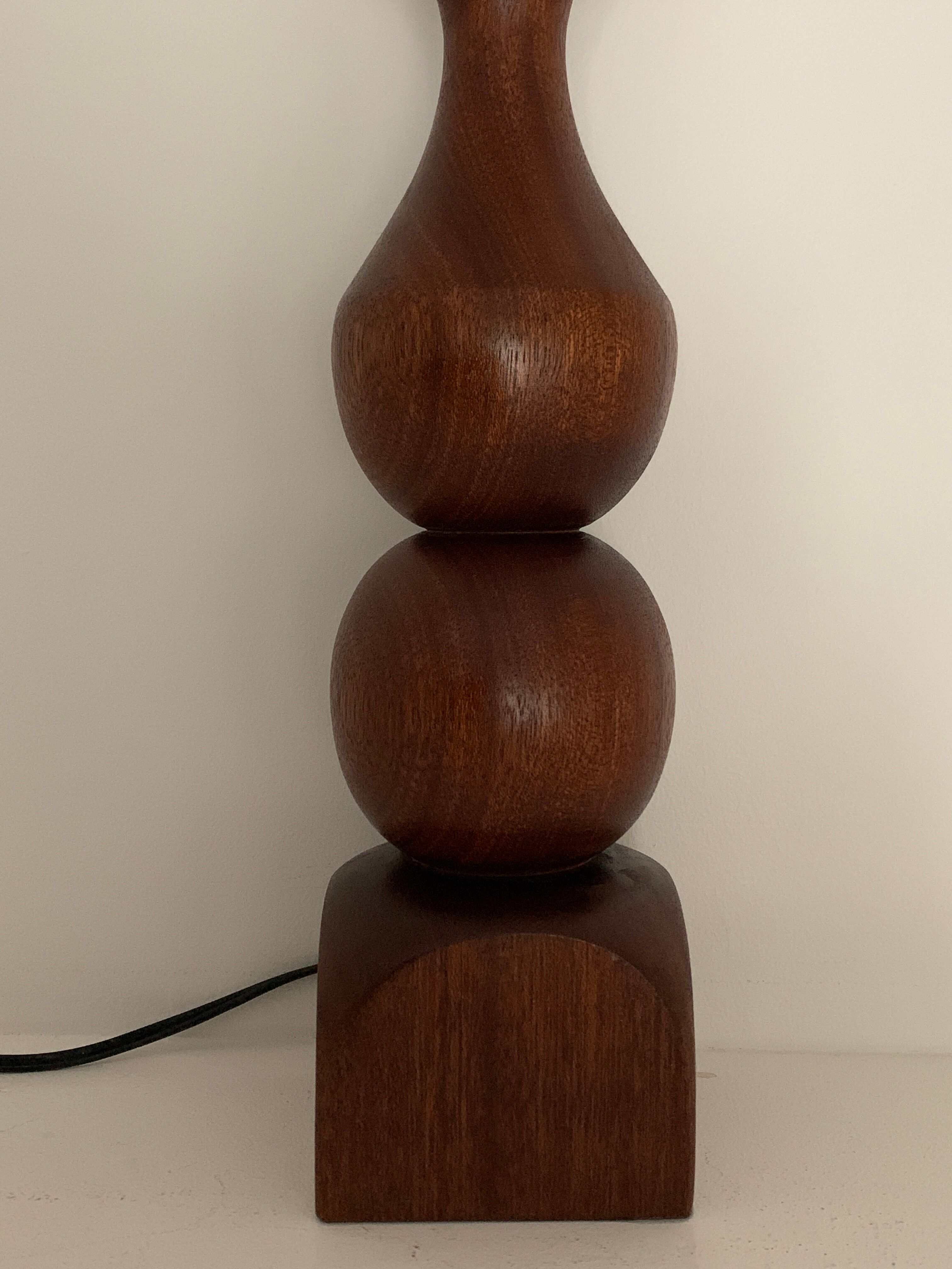 Turned wooden lamp foot